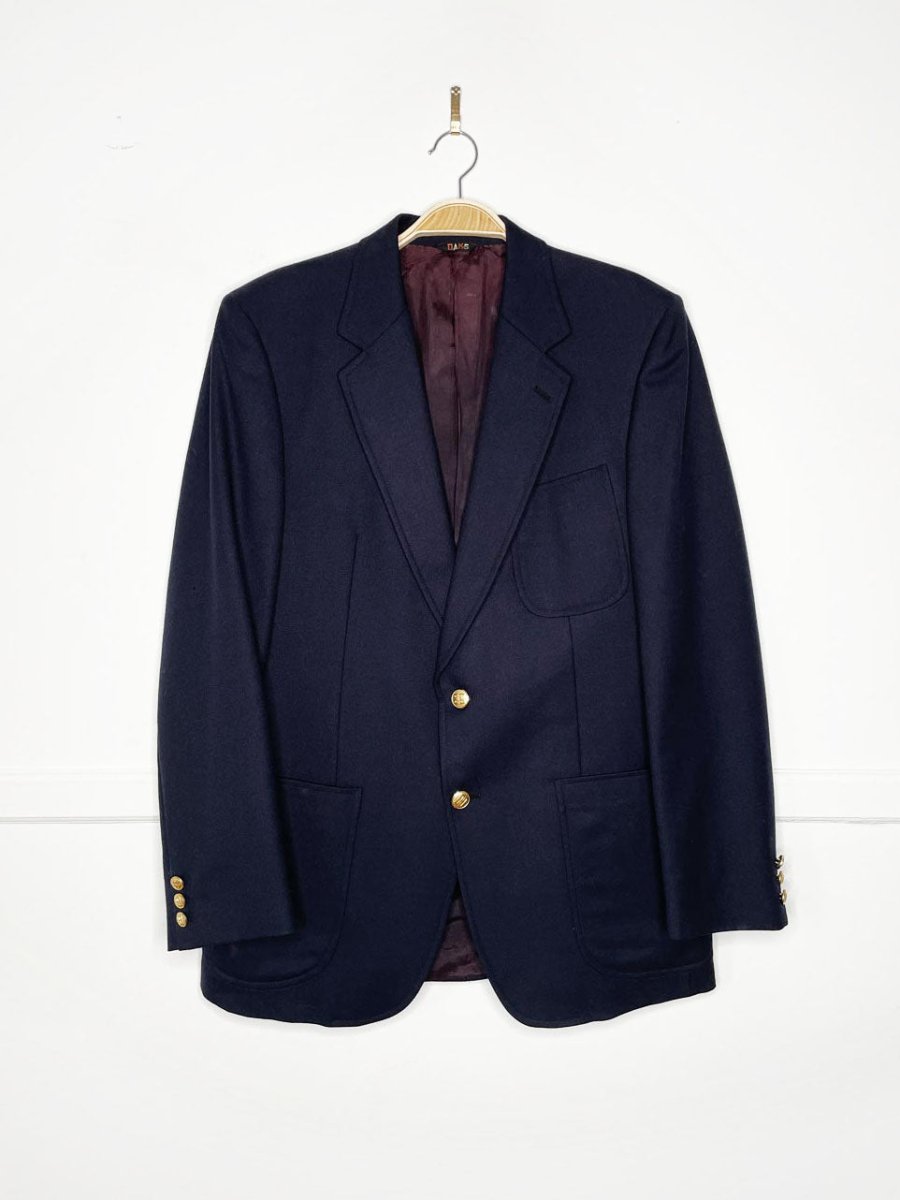 vintage 80s daks 100% wool monogram button blazer | union made | eaton pine room - good market thrift store