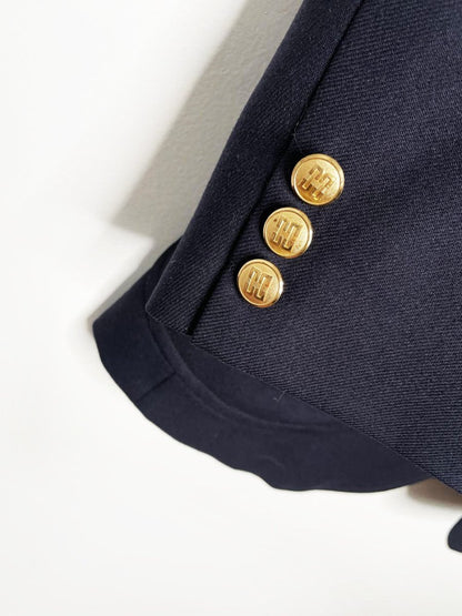 vintage 80s daks 100% wool monogram button blazer | union made | eaton pine room - good market thrift store