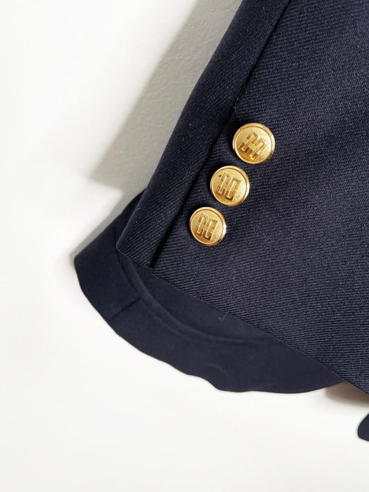 vintage 80s daks 100% wool monogram button blazer | union made | eaton pine room - good market thrift store