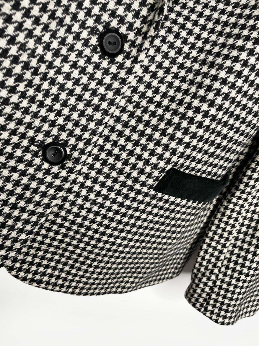 vintage 80s d'allairds 100% wool velvet trim houndstooth blazer | made in Canada - good market thrift store
