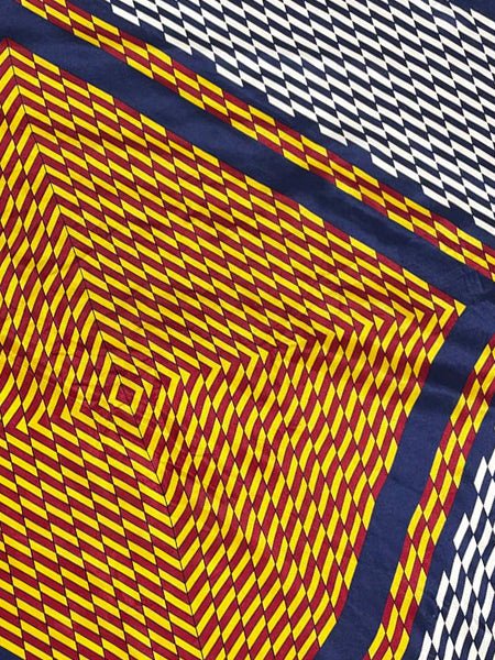 vintage 80s desco 100% silk op art xl square scarf - good market thrift store