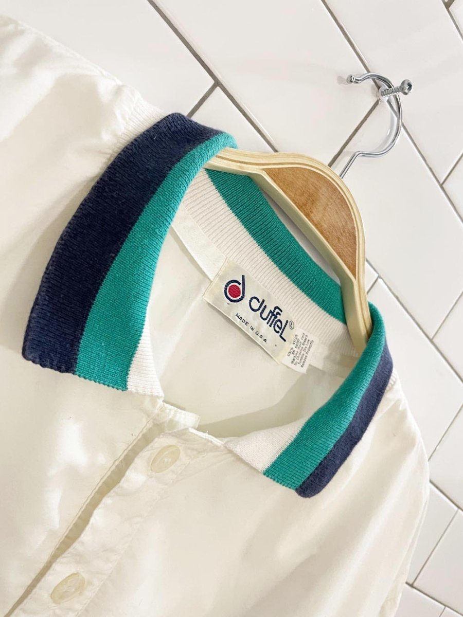 vintage 80s duffel collared tennis prep pullover | made in USA - good market thrift store