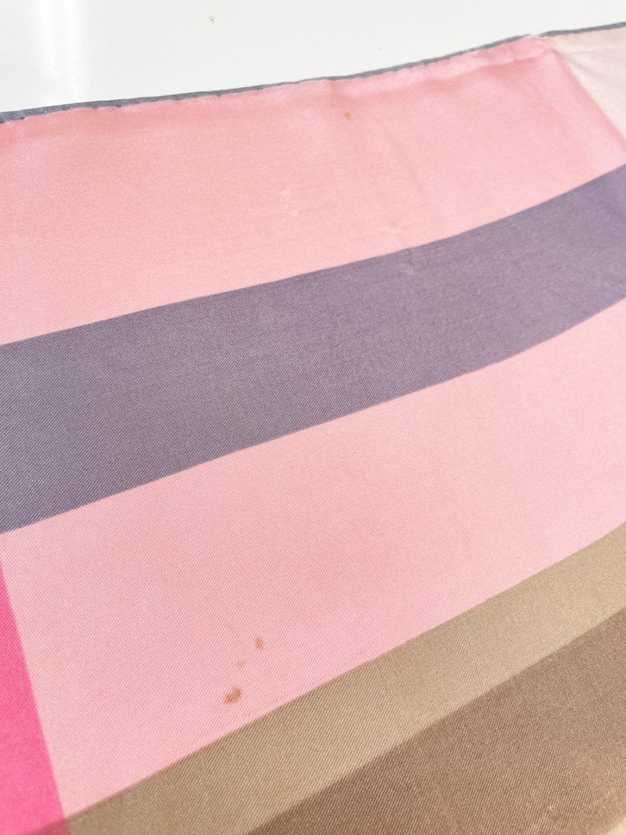 vintage 80s echo 100% silk plaid scarf | hand - rolled edge - good market thrift store