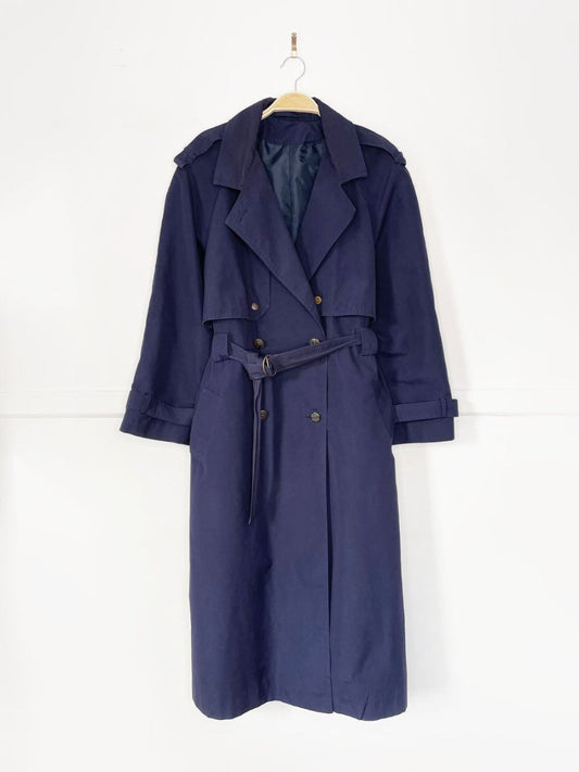 vintage 80s editions classic belted trench coat - good market thrift store