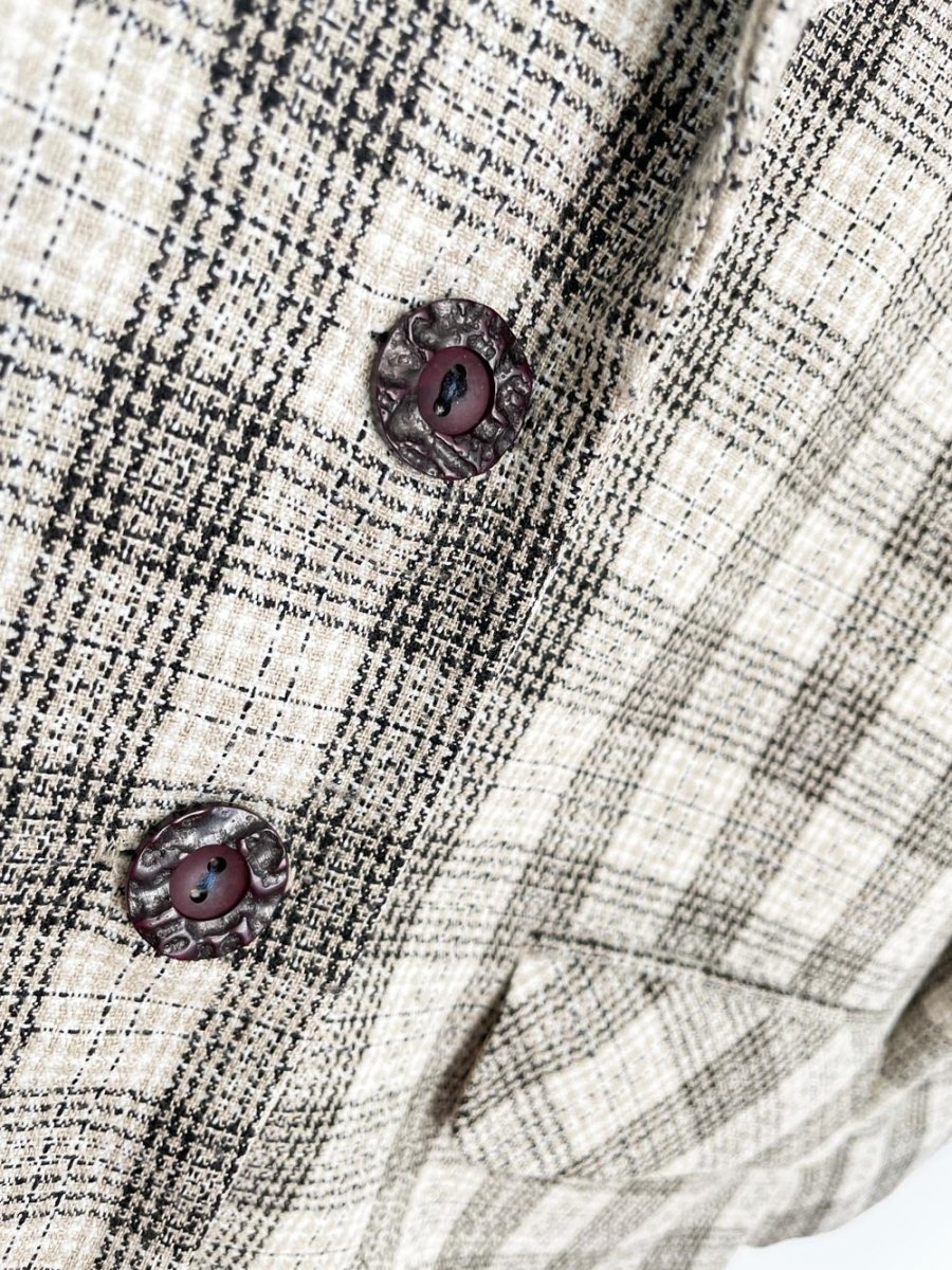 vintage 80s esther's closet plaid blazer | made in Canada - good market thrift store