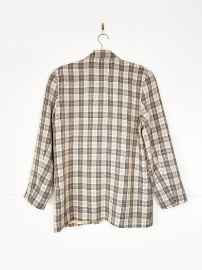 vintage 80s esther's closet plaid blazer | made in Canada - good market thrift store