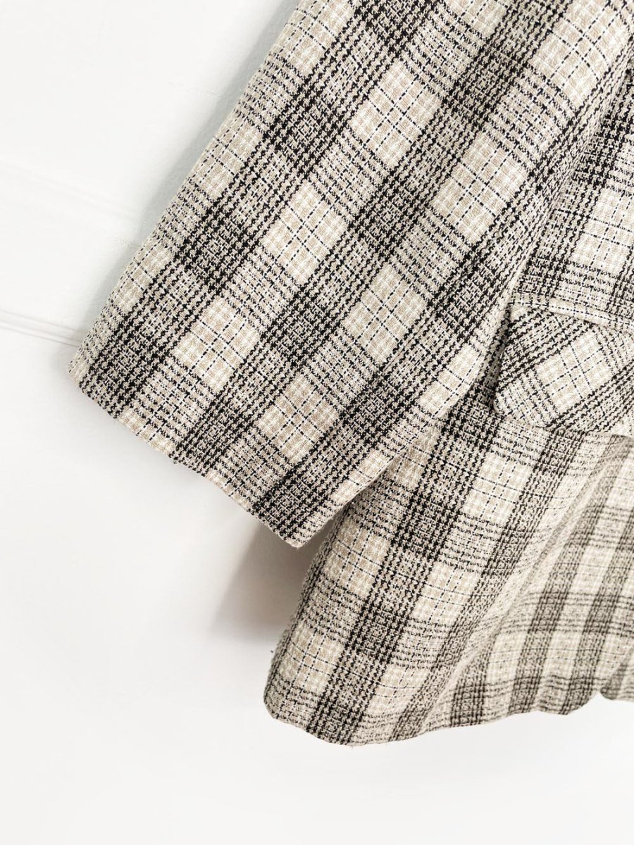 vintage 80s esther's closet plaid blazer | made in Canada - good market thrift store