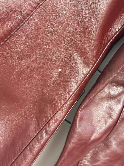 vintage 80s etienne aigner brooch pocket leather blazer jacket - good market thrift store