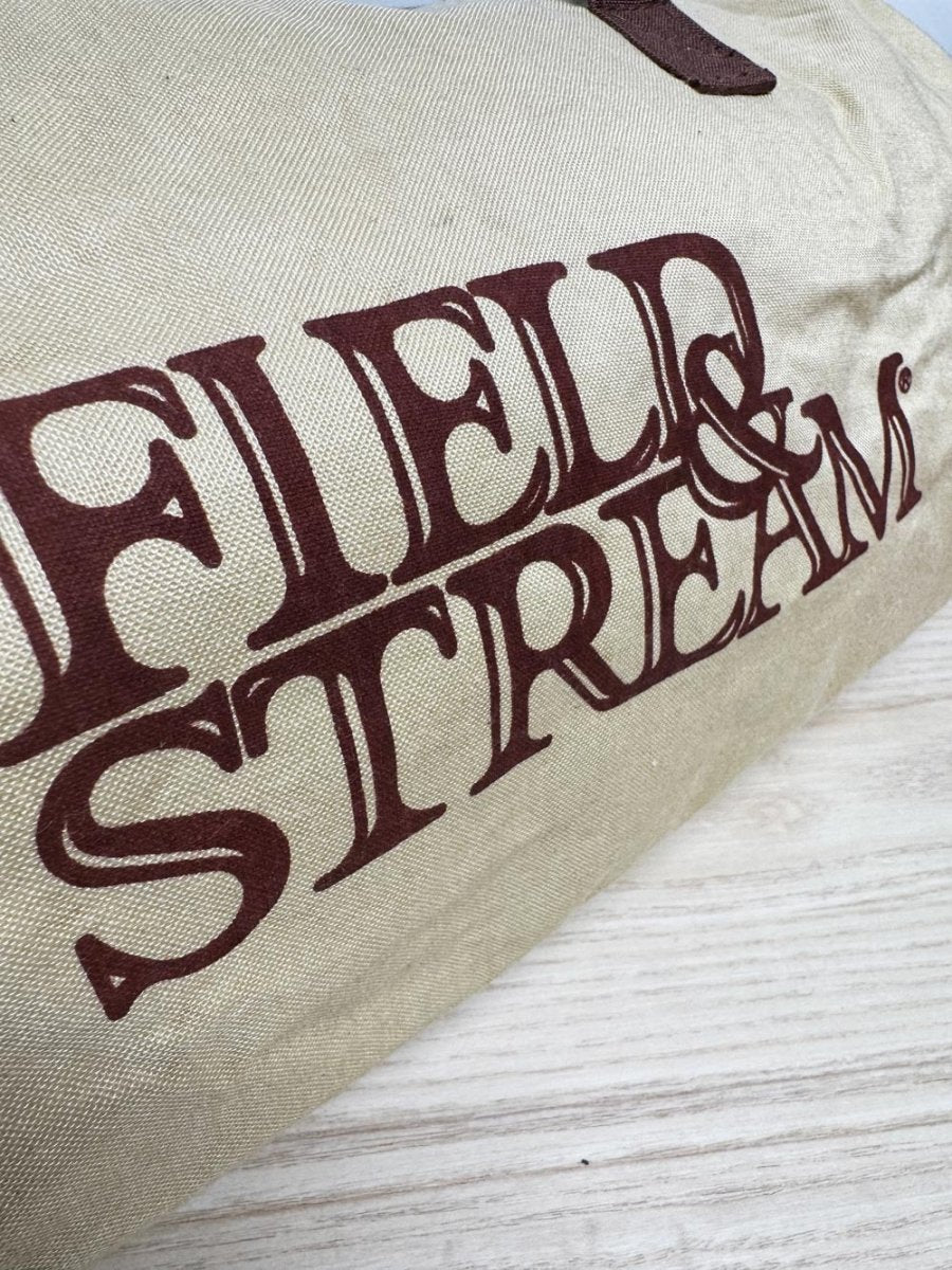 vintage 80s field & stream neutrals duffle bag - good market thrift store