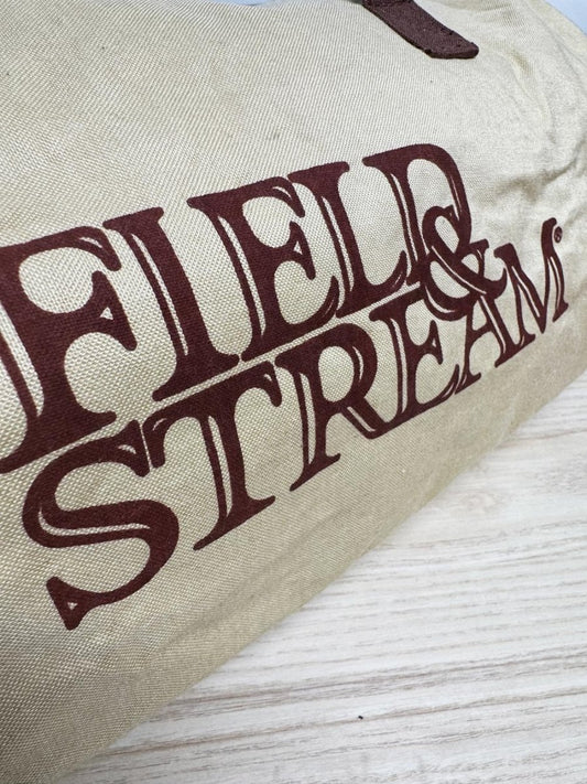 vintage 80s field & stream neutrals duffle bag - good market thrift store