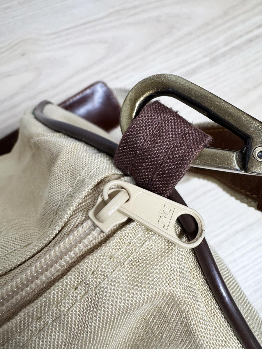 vintage 80s field & stream neutrals duffle bag - good market thrift store