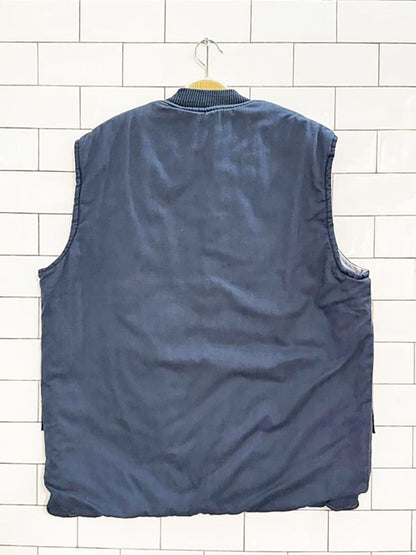 vintage 80s flannel - lined full zip utility vest | made in Canada - good market thrift store