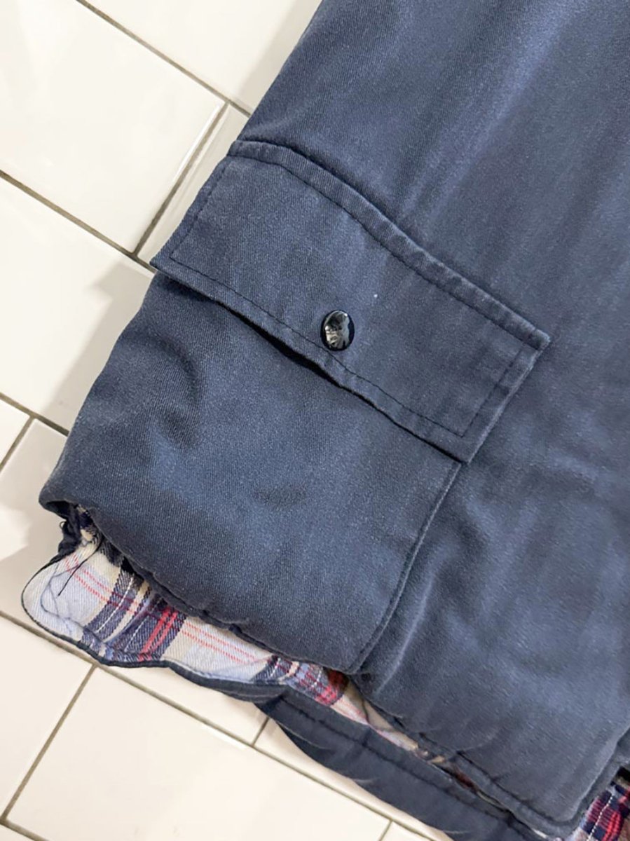 vintage 80s flannel - lined full zip utility vest | made in Canada - good market thrift store