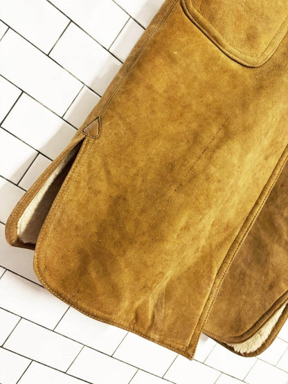 vintage 80s french creek shearling hooded long parka - good market thrift store