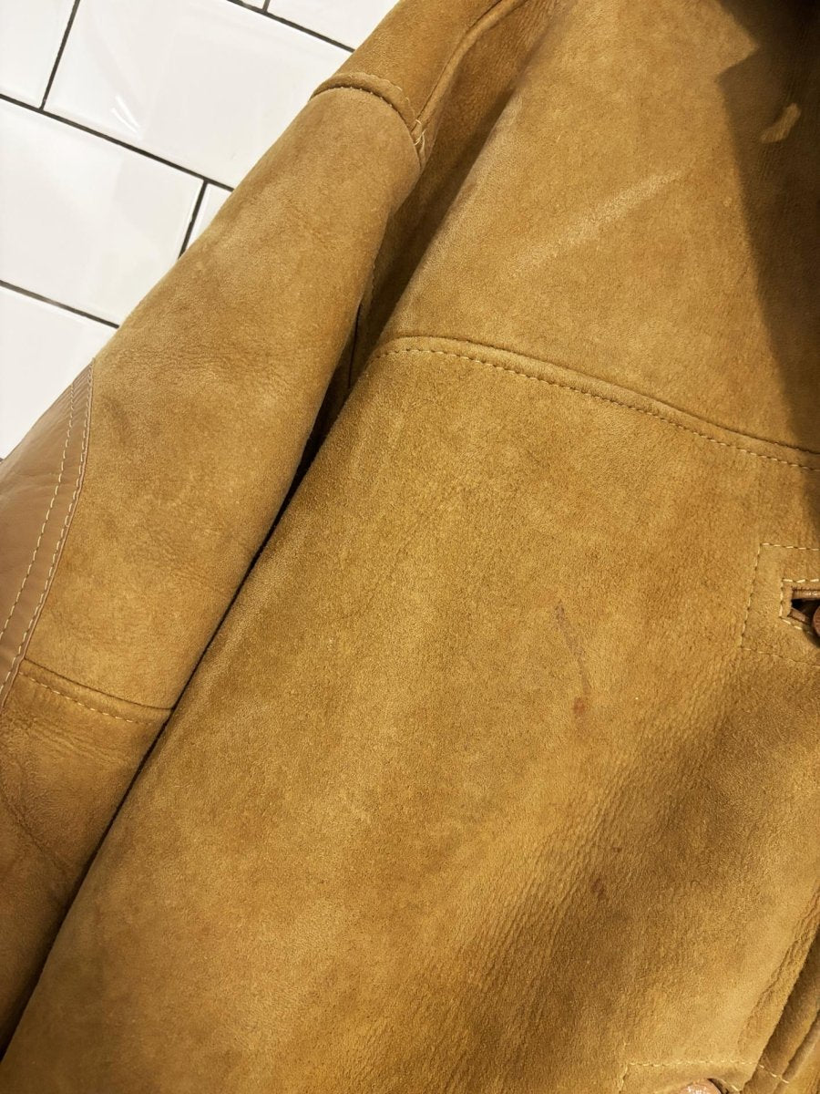 vintage 80s french creek shearling hooded long parka - good market thrift store