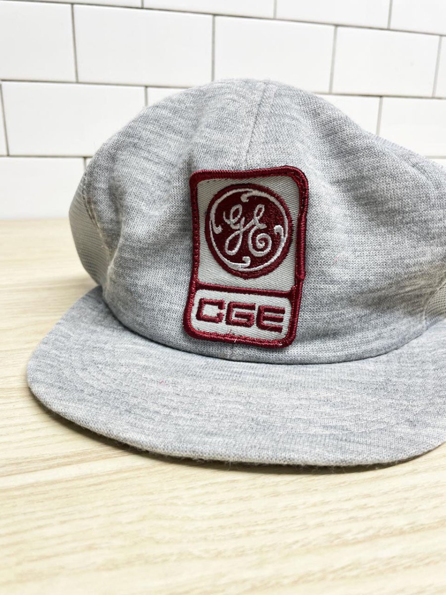 vintage 80s general electric CGE trucker hat | k brand - good market thrift store