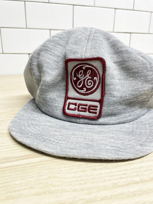 vintage 80s general electric CGE trucker hat | k brand - good market thrift store