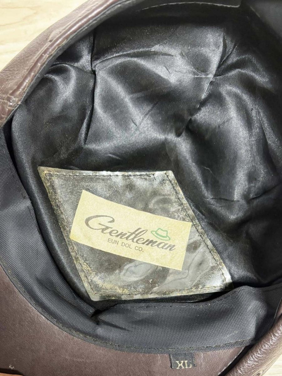 vintage 80s gentleman leather flat cap | eun dol co. - good market thrift store