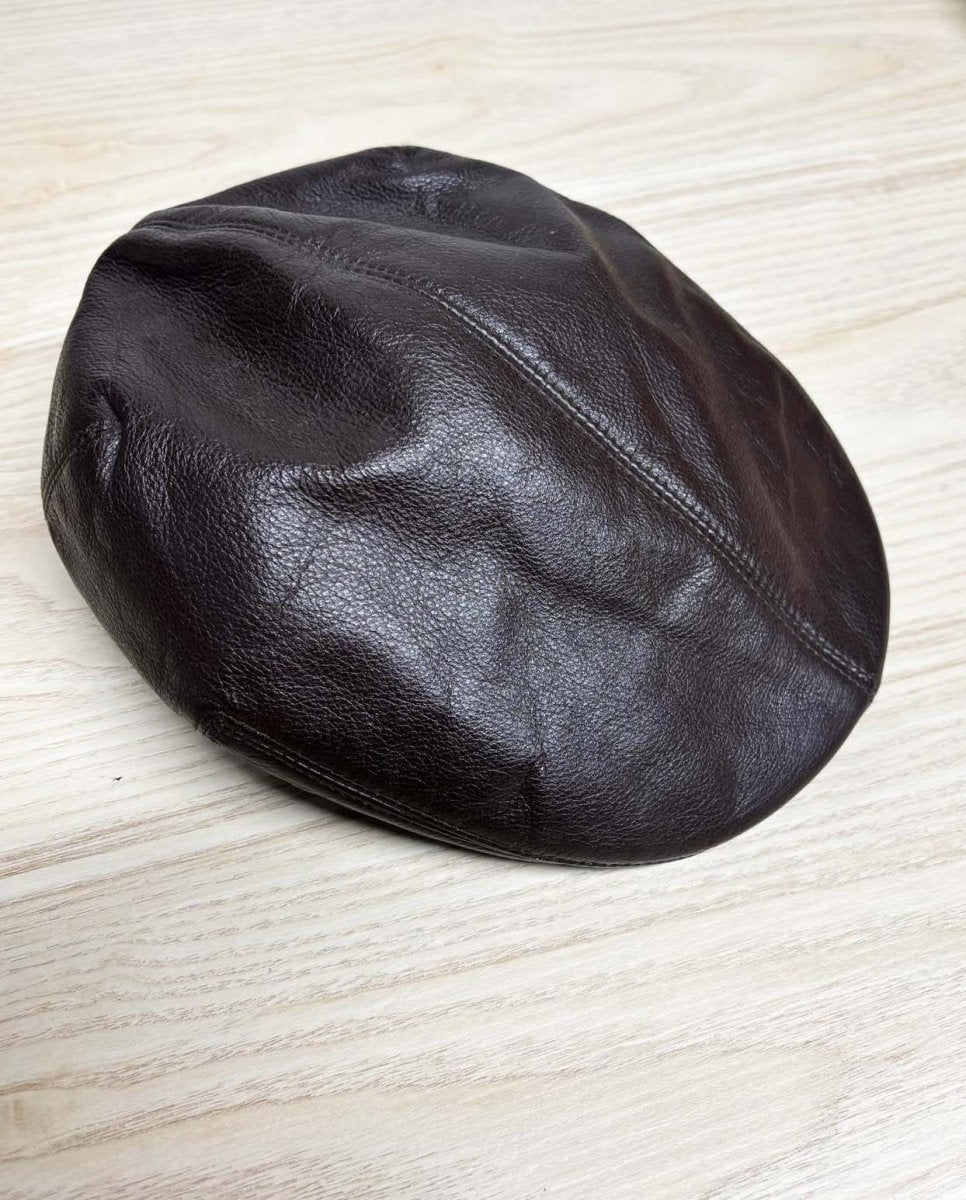 vintage 80s gentleman leather flat cap | eun dol co. - good market thrift store