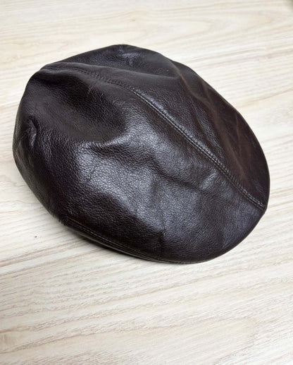vintage 80s gentleman leather flat cap | eun dol co. - good market thrift store