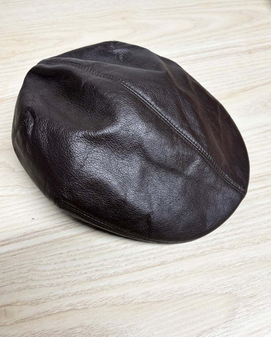vintage 80s gentleman leather flat cap | eun dol co. - good market thrift store