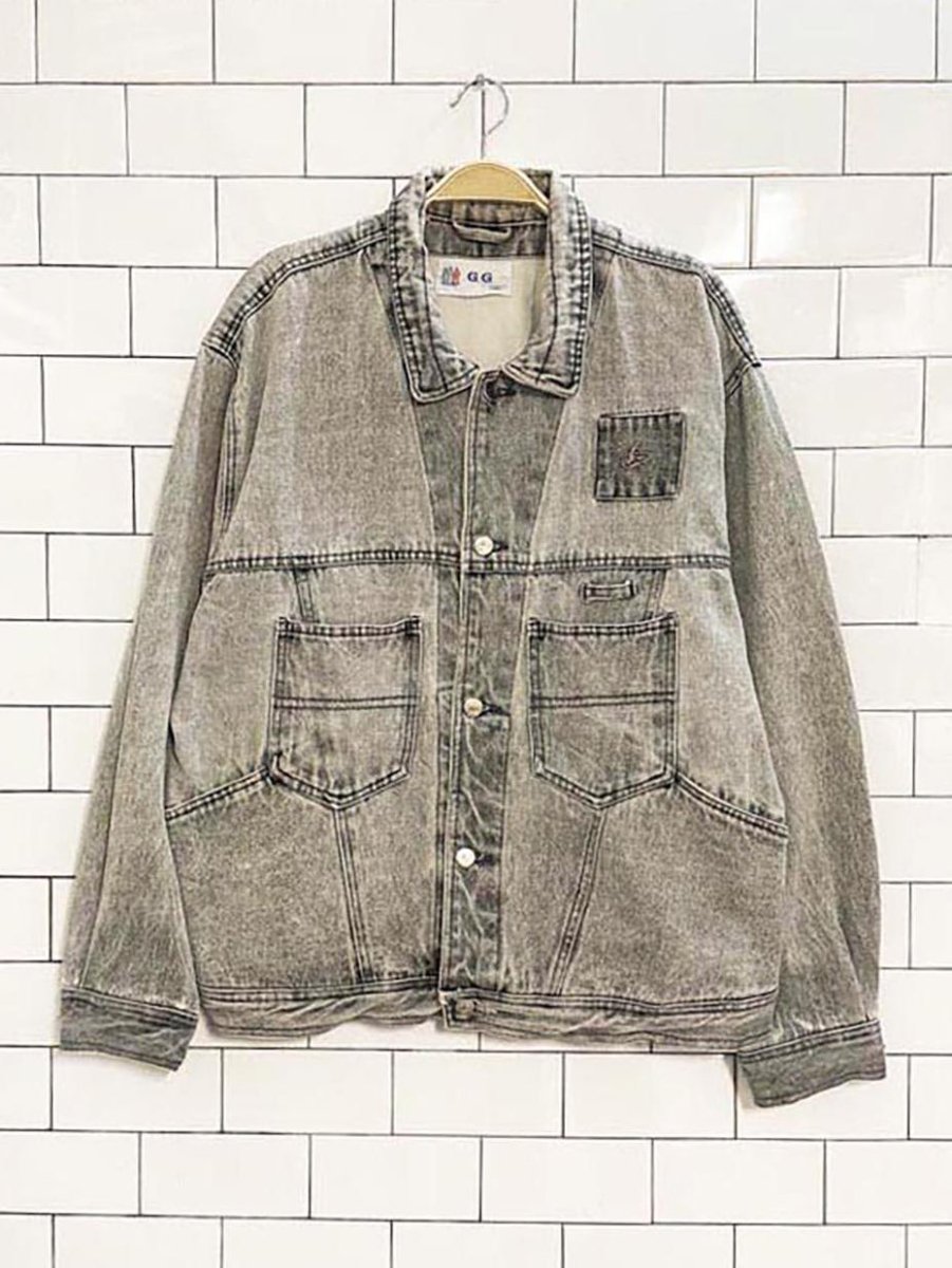 vintage 80s GG faded denim trucker jacket | wintex co. - good market thrift store