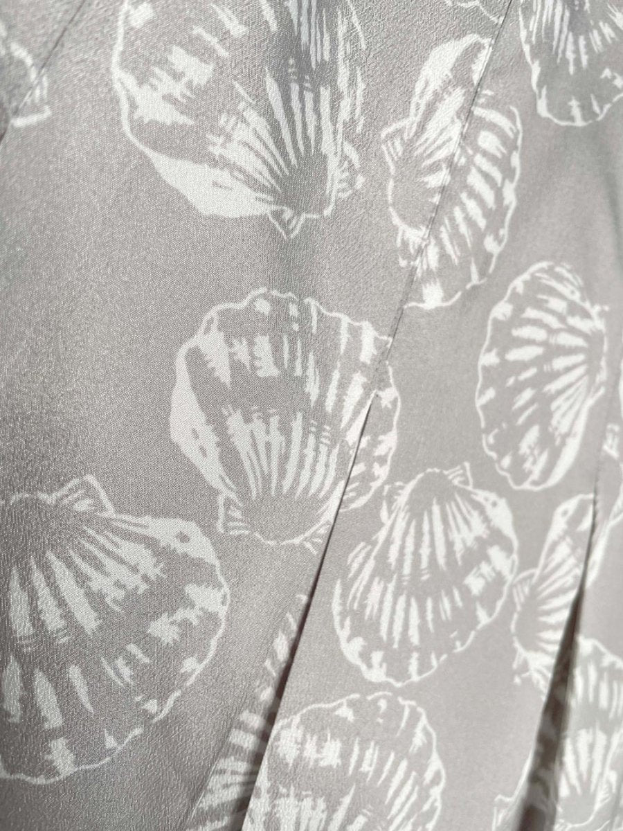 vintage 80s givenchy seashell printed pleated midi skirt - good market thrift store