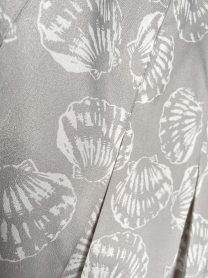 vintage 80s givenchy seashell printed pleated midi skirt - good market thrift store