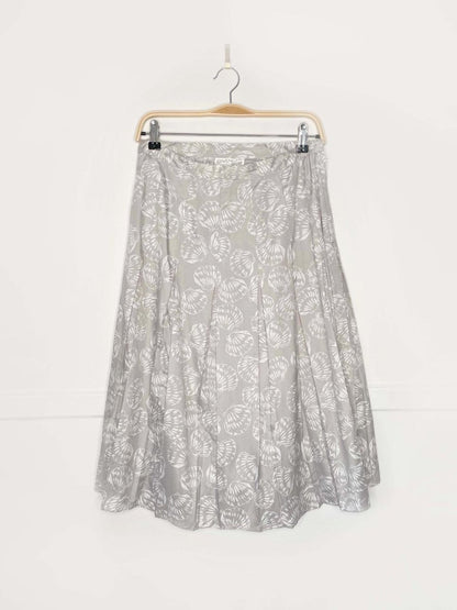 vintage 80s givenchy seashell printed pleated midi skirt - good market thrift store