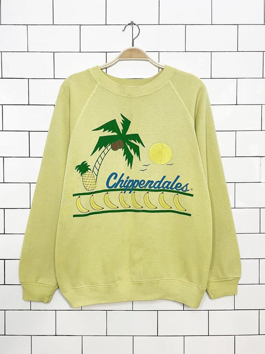 vintage 80s hanes chippendales print sweatshirt | made in USA - good market thrift store
