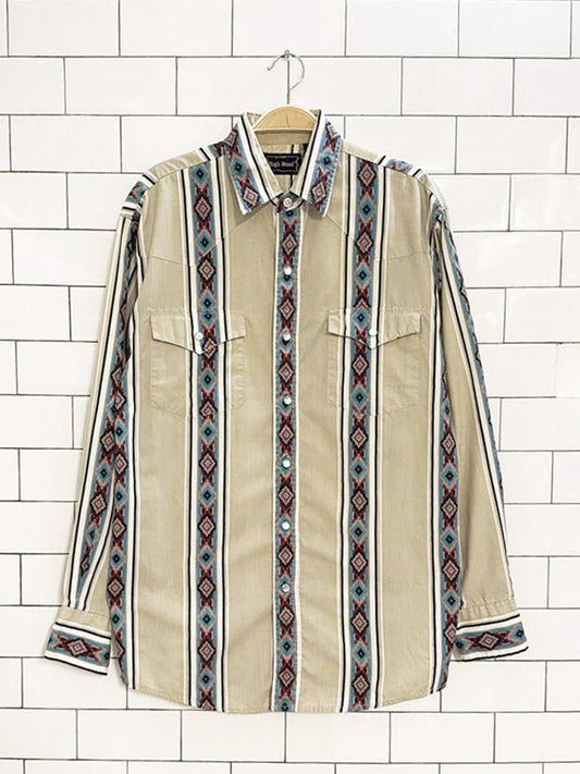 vintage 80s high noon striped western shirt - good market thrift store