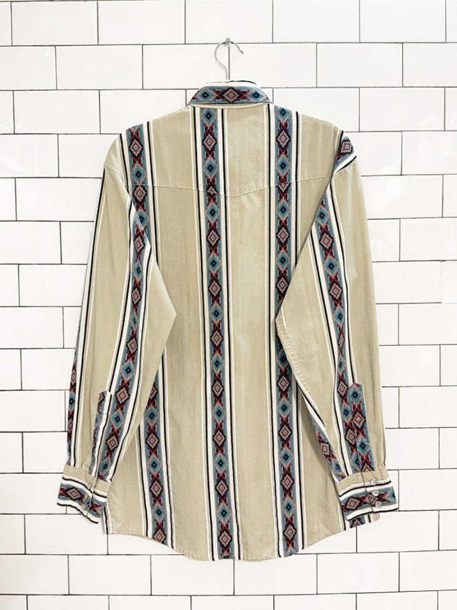 vintage 80s high noon striped western shirt - good market thrift store