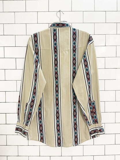 vintage 80s high noon striped western shirt - good market thrift store