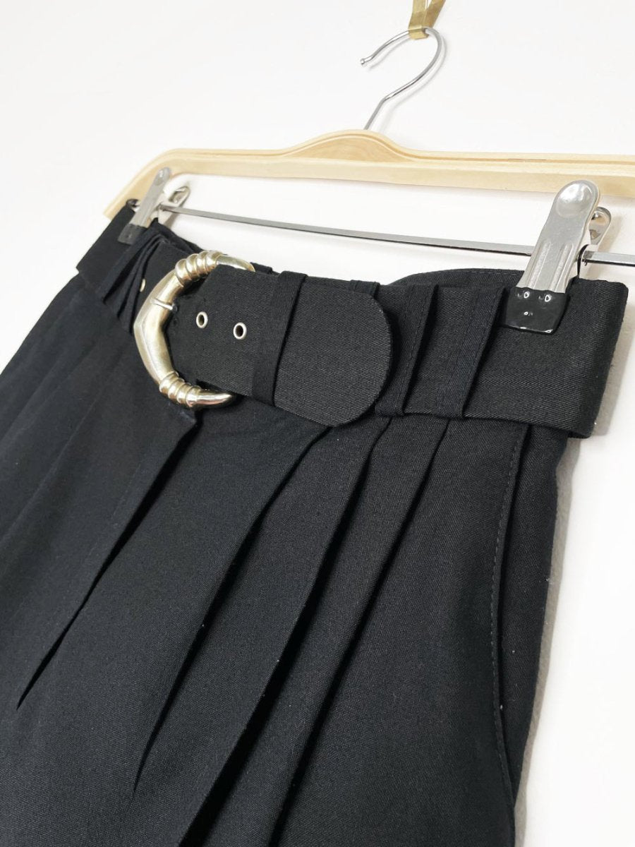 vintage 80s high rise pleated belted trouser shorts - good market thrift store