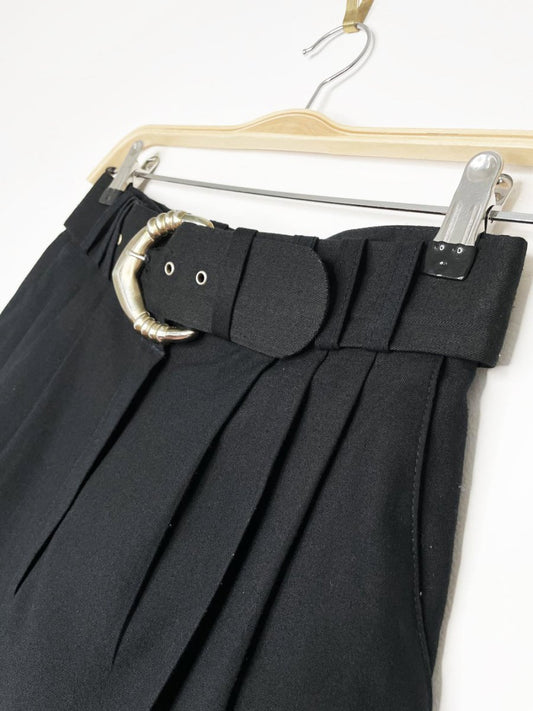 vintage 80s high rise pleated belted trouser shorts - good market thrift store