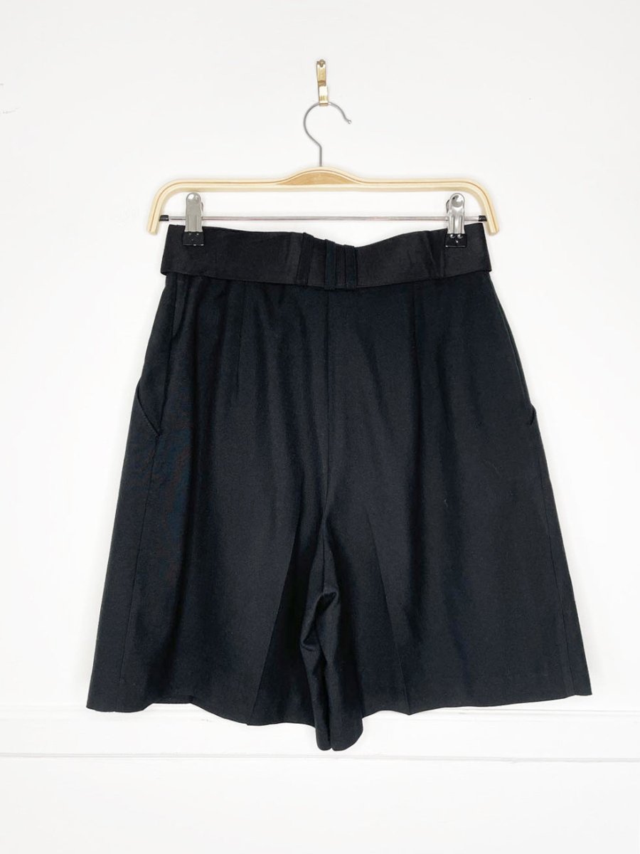 vintage 80s high rise pleated belted trouser shorts - good market thrift store