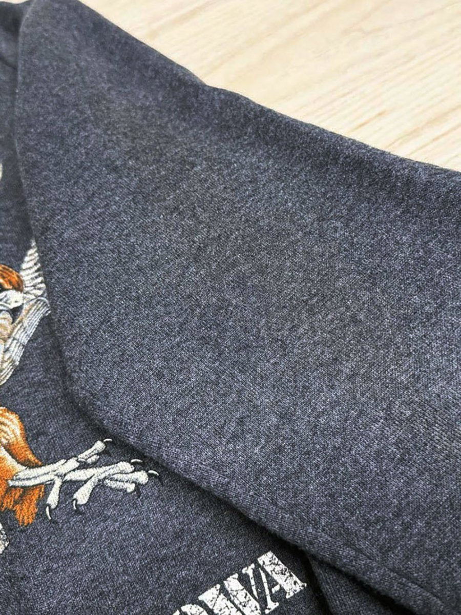 vintage 80s iowa hawk graphic sweatshirt - good market thrift store