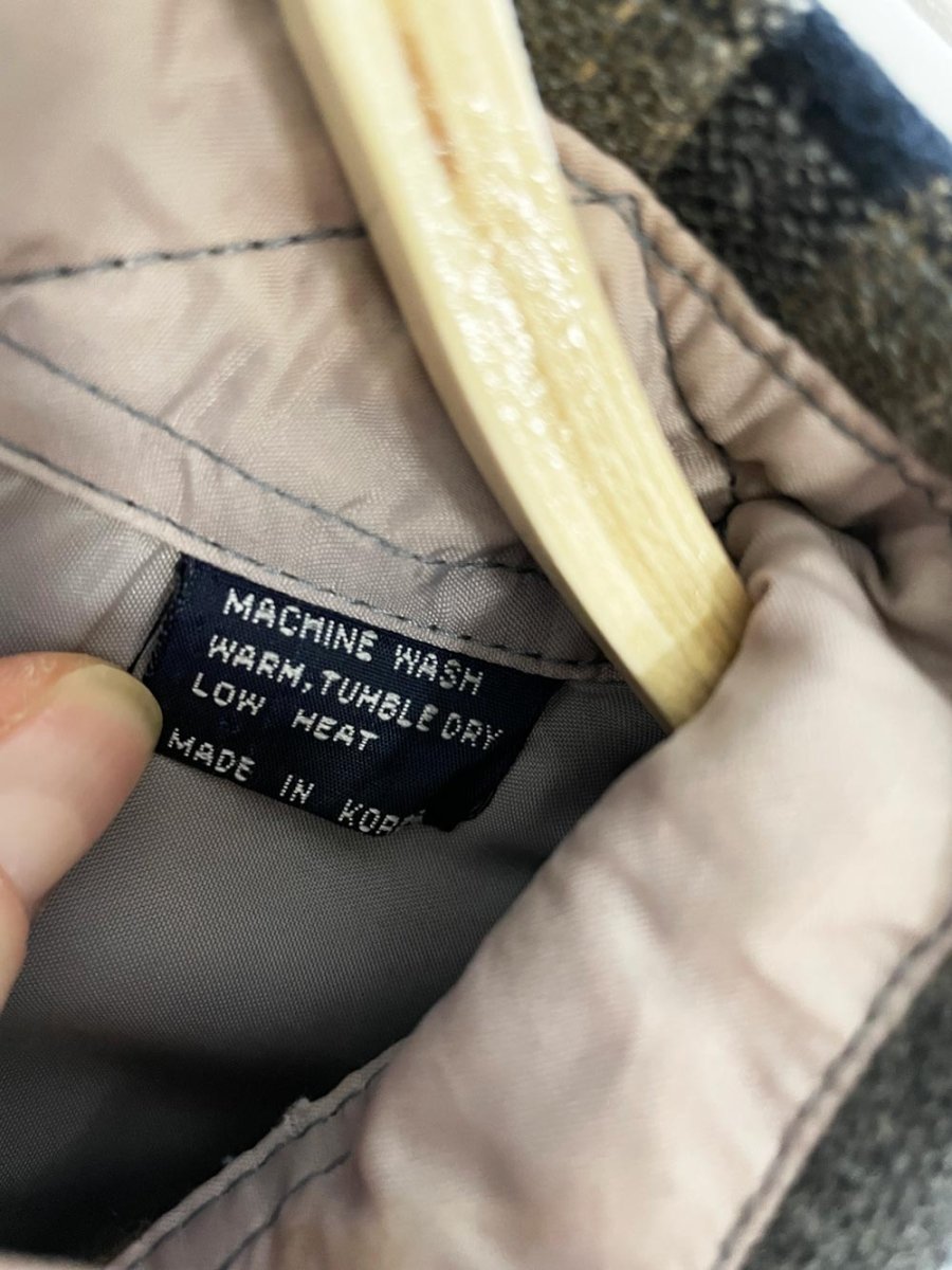 vintage 80s jc penny wool - blend flannel shirt | the men's shop - good market thrift store