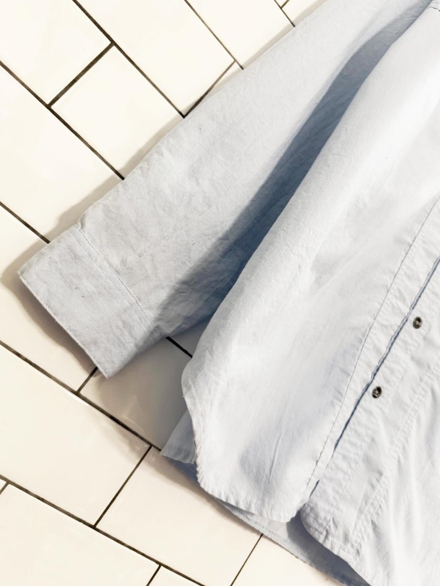 vintage 80s jean gabrielle knit collar pocket detail shirt - good market thrift store