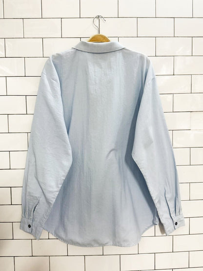 vintage 80s jean gabrielle knit collar pocket detail shirt - good market thrift store