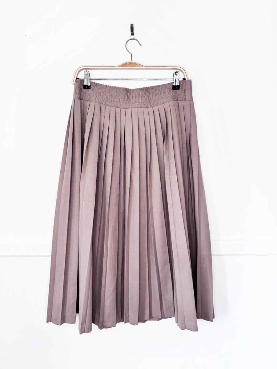 vintage 80s jessica full button pleated midi skirt - good market thrift store