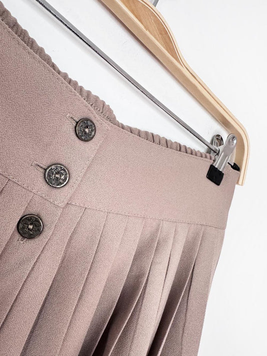 vintage 80s jessica full button pleated midi skirt - good market thrift store