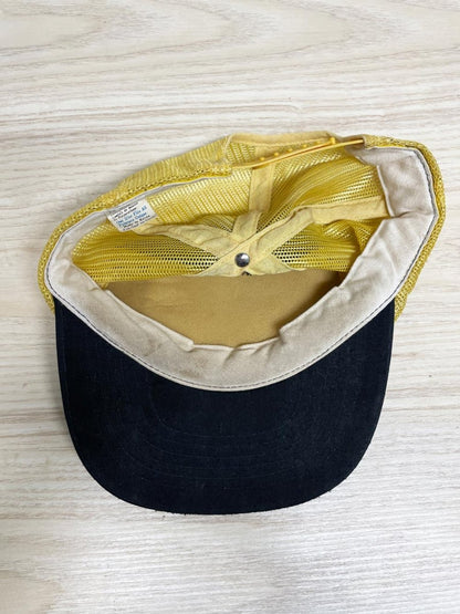 vintage 80s joel construction snap back trucker hat - good market thrift store