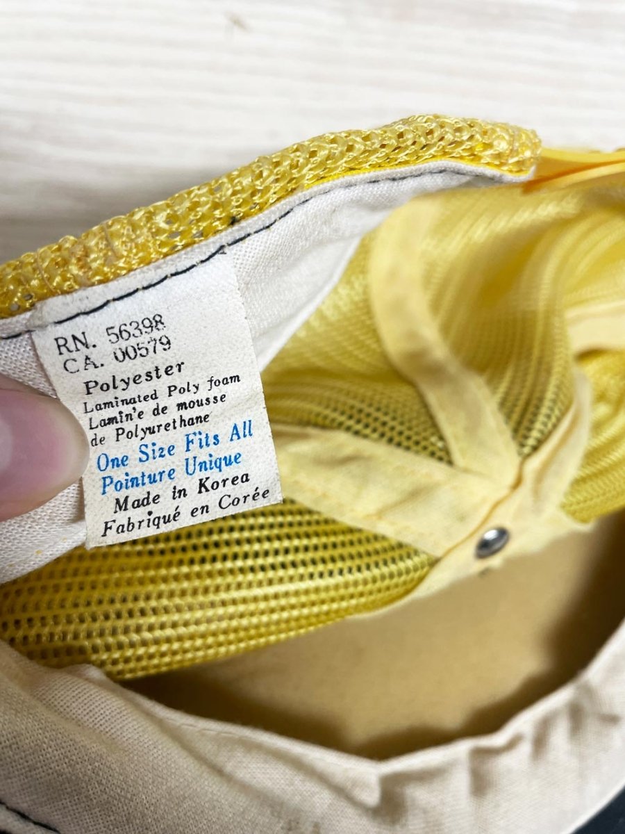 vintage 80s joel construction snap back trucker hat - good market thrift store