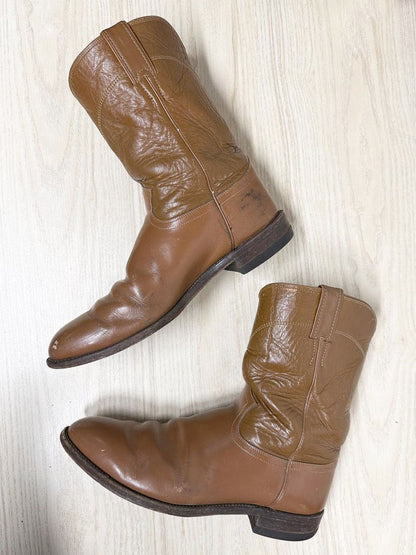 vintage 80s just justin boots leather cowboy boots | made in USA - good market thrift store