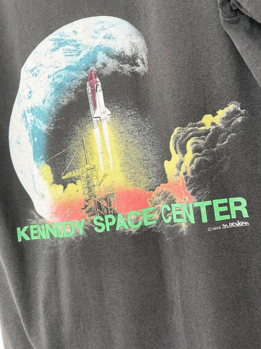 vintage 80s kennedy space centre single stitch moon print tee | made in usa - good market thrift store