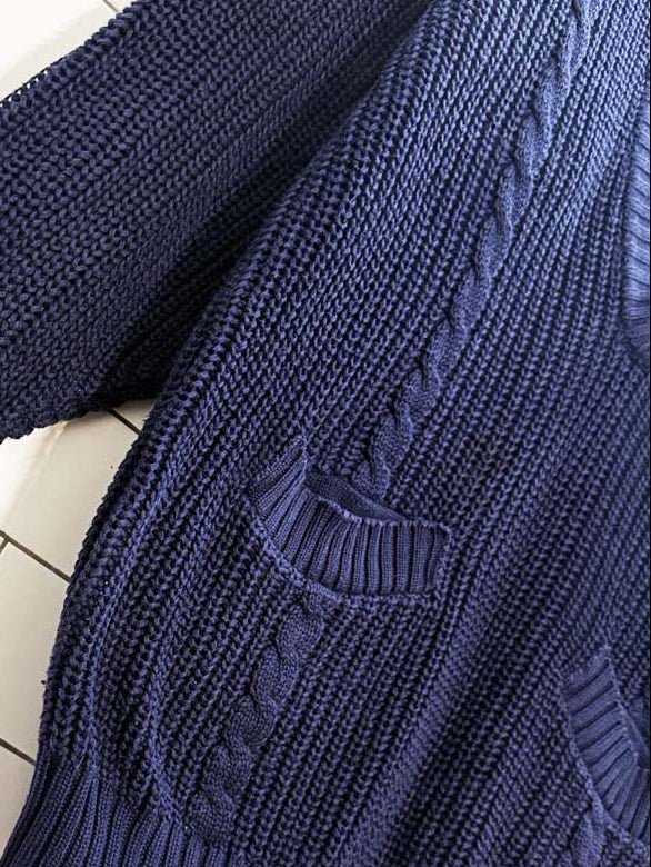 vintage 80s kettle creek deep v - neck cable knit sweater - good market thrift store