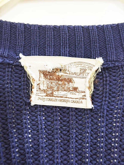 vintage 80s kettle creek deep v - neck cable knit sweater - good market thrift store