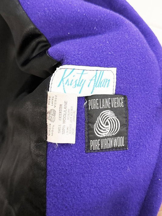 vintage 80s kristy allan 100% wool pleated sleeve jacket - good market thrift store