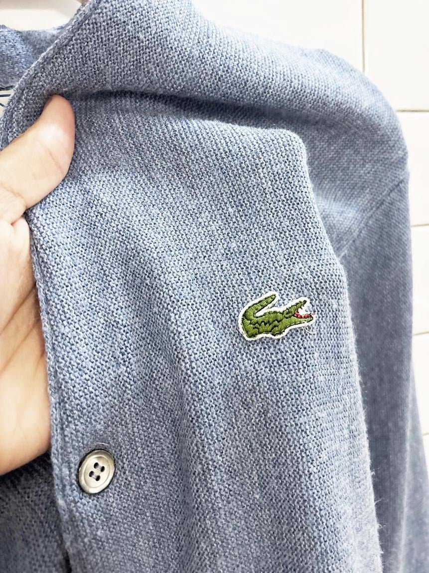 vintage 80s lacoste izod cardigan sweater | union made - good market thrift store